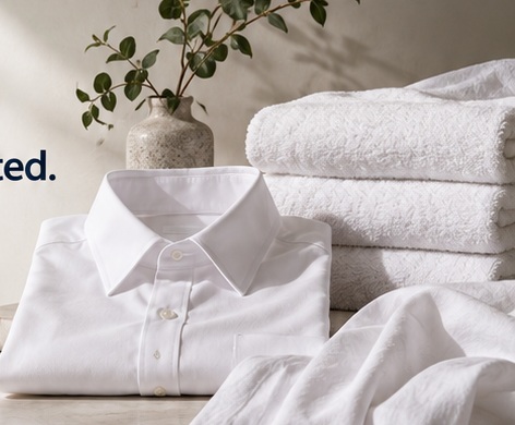 White clothing and hotel linens